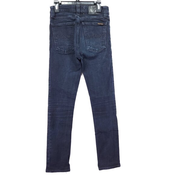 Nudie Jeans Womens Size 27X34 Skinny Mid Rise Slimming Stretch Faded Blue - Picture 2 of 15